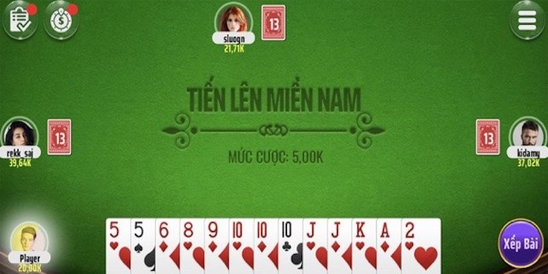 Chi tiết về tựa game bài tiến lên miền nam tại cổng game Go88